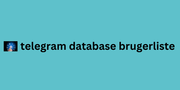 Telegram database brugerliste