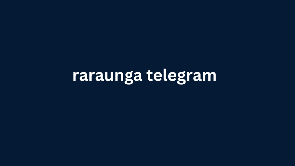 raraunga telegram