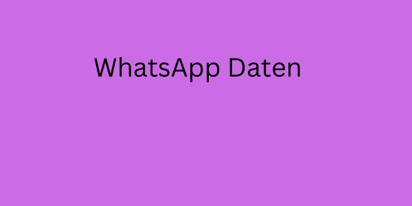 WhatsApp Daten